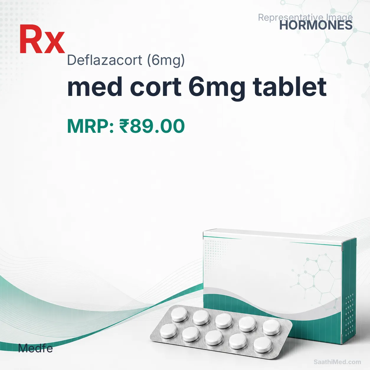 med cort 6mg tablet Allopathy (Deflazacort (6mg)) - Uses in Hindi, Side Effects, Substitutes & Price in India