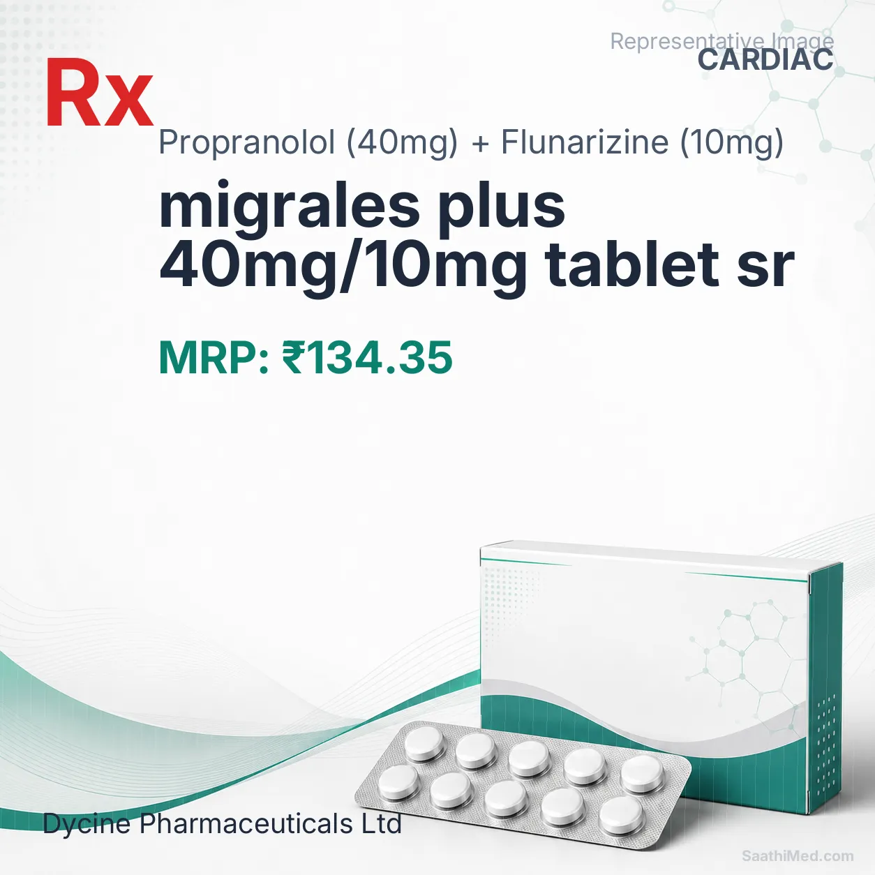 migrales plus 40mg/10mg tablet sr Allopathy (Propranolol (40mg)) - Uses in Hindi, Side Effects, Substitutes & Price in India