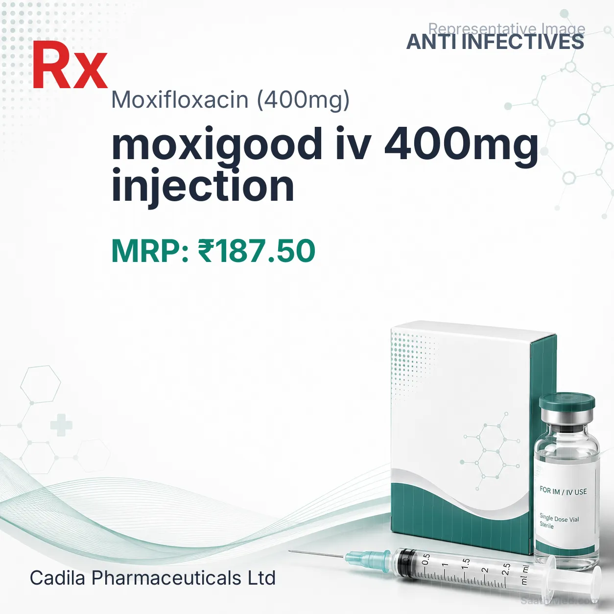 moxigood iv 400mg injection Allopathy (Moxifloxacin (400mg)) - Uses in Hindi, Side Effects, Substitutes & Price in India