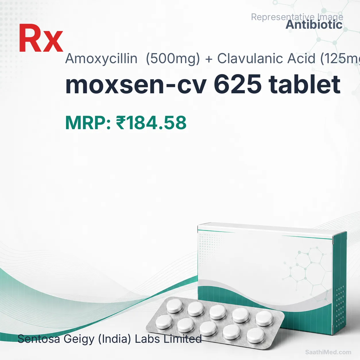 moxsen-cv 625 tablet Allopathy (Amoxycillin (500mg)) - Uses in Hindi, Side Effects, Substitutes & Price in India