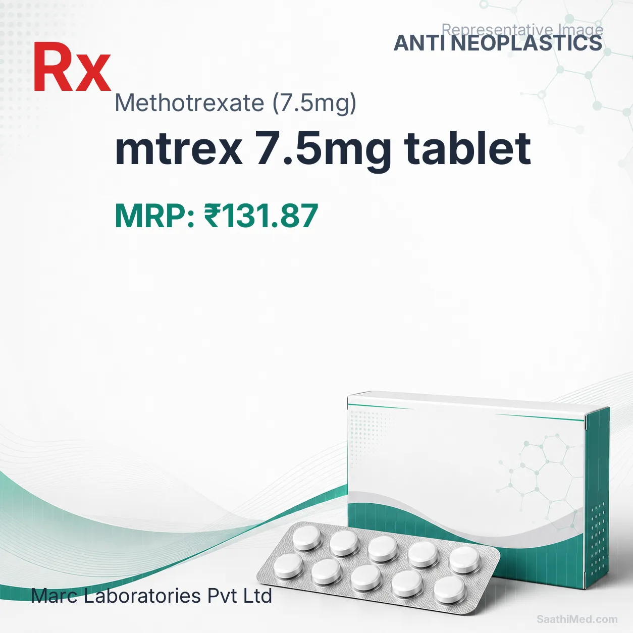 mtrex 7.5mg tablet Allopathy (Methotrexate (7.5mg)) - Uses in Hindi, Side Effects, Substitutes & Price in India