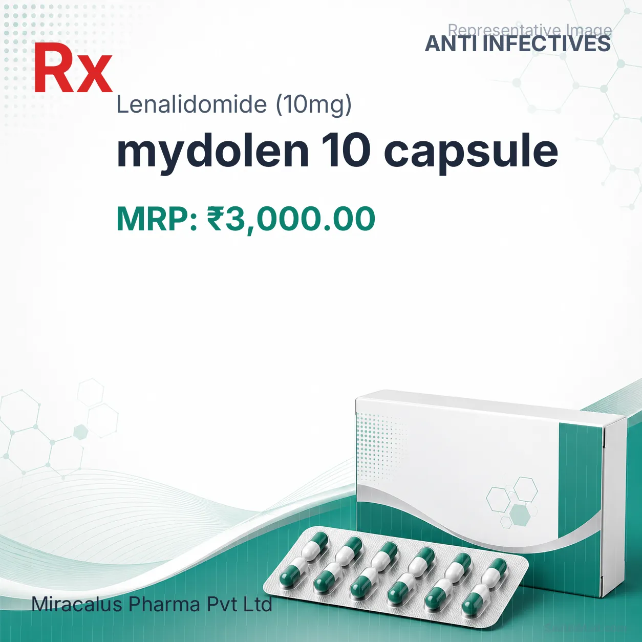 mydolen 10 capsule Allopathy (Lenalidomide (10mg)) - Uses in Hindi, Side Effects, Substitutes & Price in India
