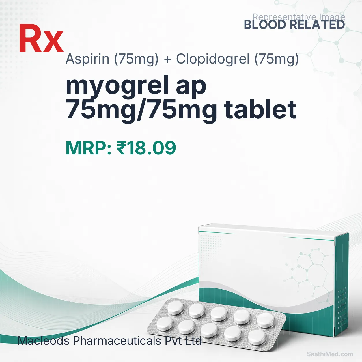 myogrel ap 75mg/75mg tablet Allopathy (Aspirin (75mg)) - Uses in Hindi, Side Effects, Substitutes & Price in India