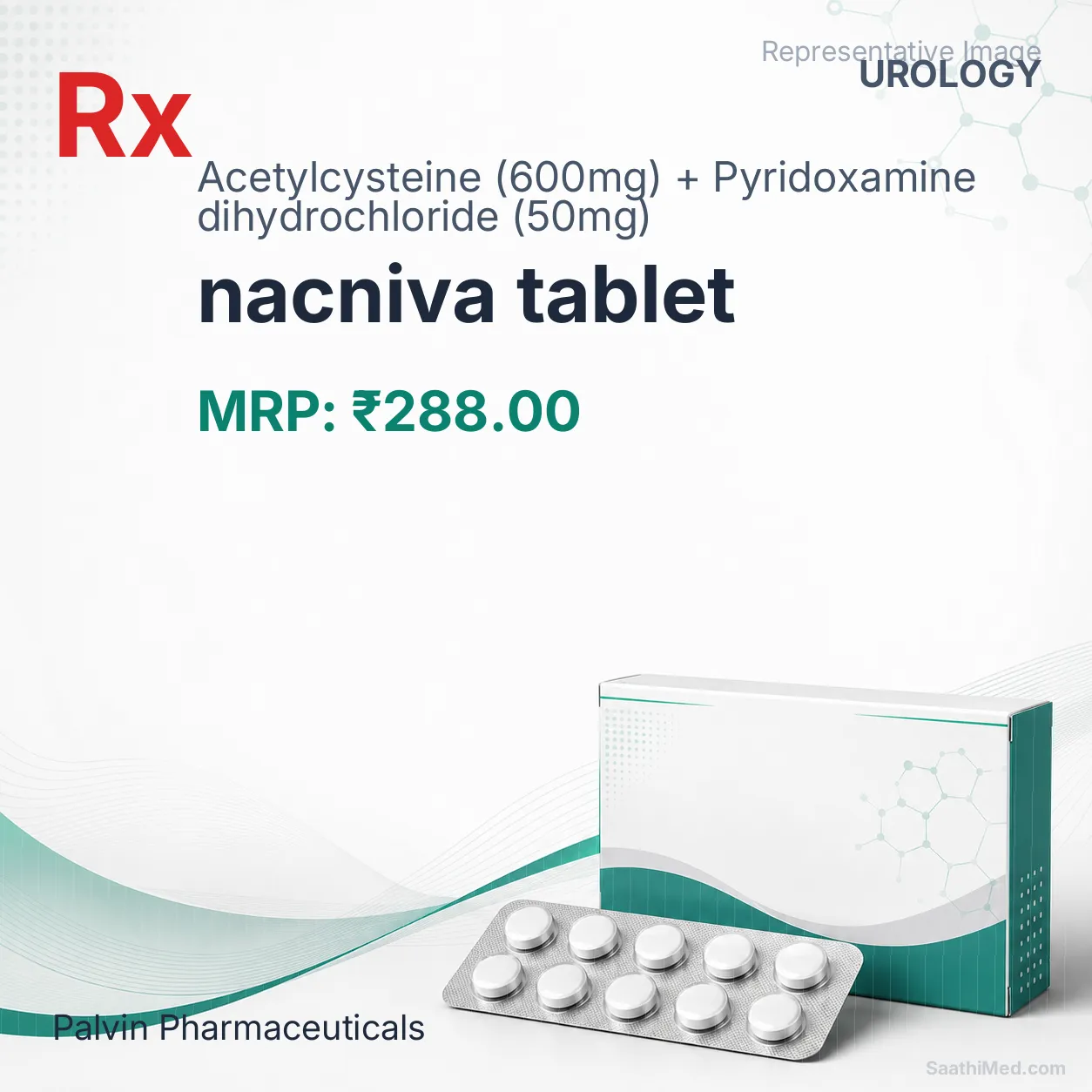 nacniva tablet - Acetylcysteine (600mg) + Pyridoxamine dihydrochloride (50mg) medicine