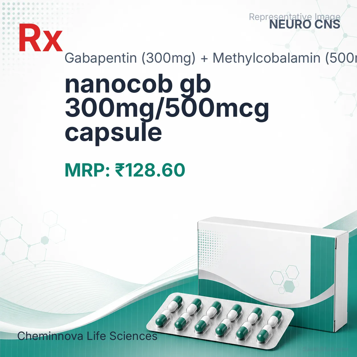 nanocob gb 300mg/500mcg capsule Allopathy (Gabapentin (300mg)) - Uses in Hindi, Side Effects, Substitutes & Price in India