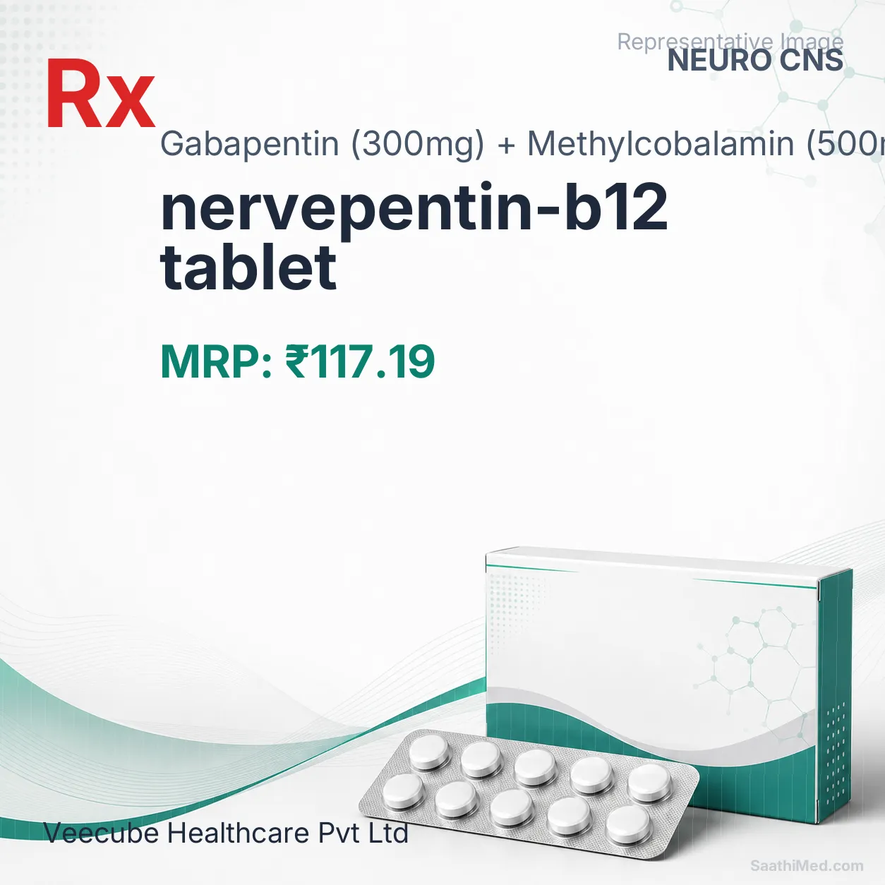 nervepentin-b12 tablet Allopathy (Gabapentin (300mg)) - Uses in Hindi, Side Effects, Substitutes & Price in India
