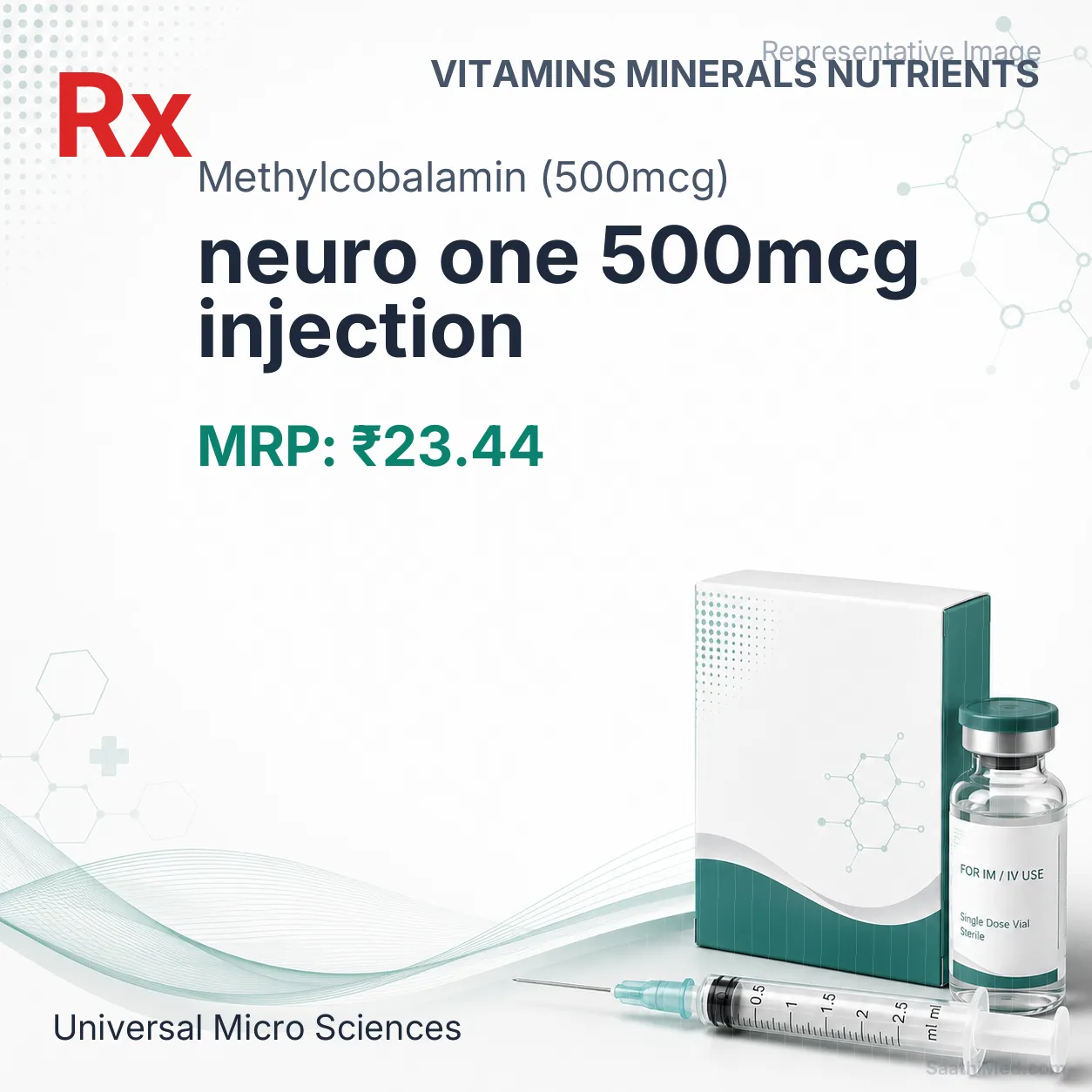 neuro one 500mcg injection Allopathy (Methylcobalamin (500mcg)) - Uses in Hindi, Side Effects, Substitutes & Price in India