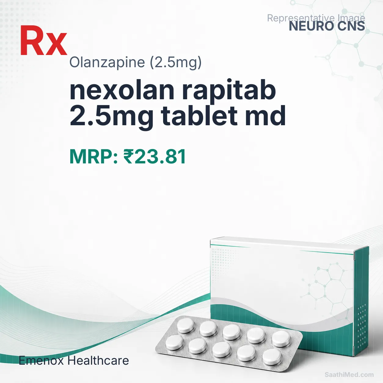 nexolan rapitab 2.5mg tablet md Allopathy (Olanzapine (2.5mg)) - Uses in Hindi, Side Effects, Substitutes & Price in India