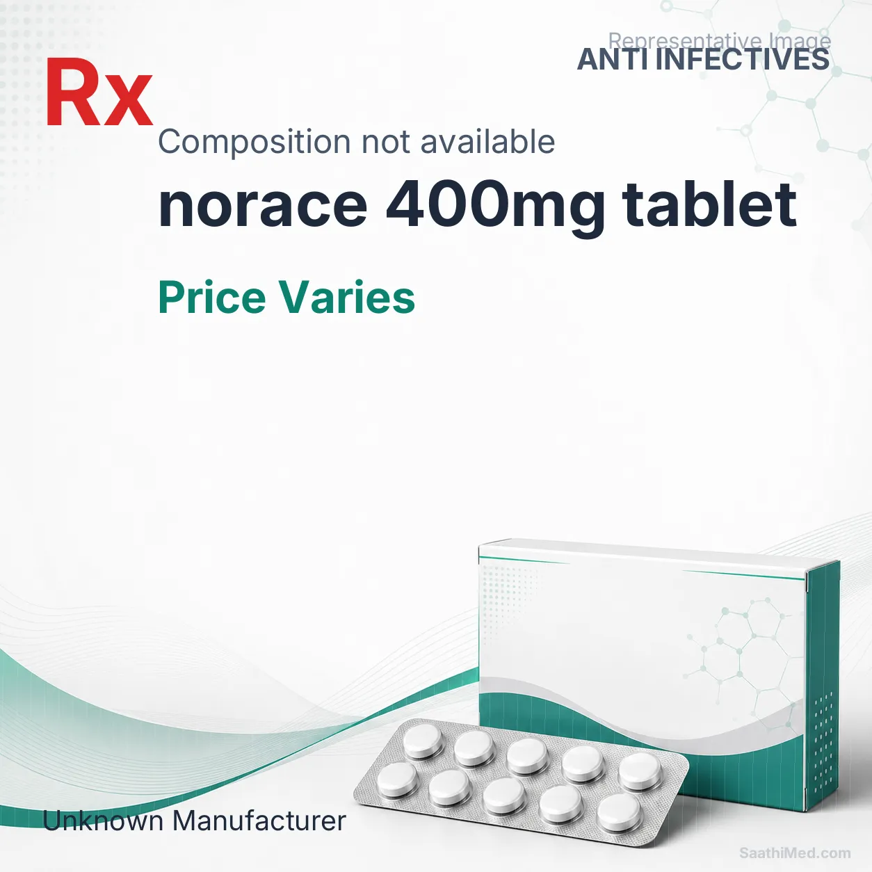 norace 400mg tablet Allopathy (Composition Information Pending) - Uses in Hindi, Side Effects, Substitutes & Price in India