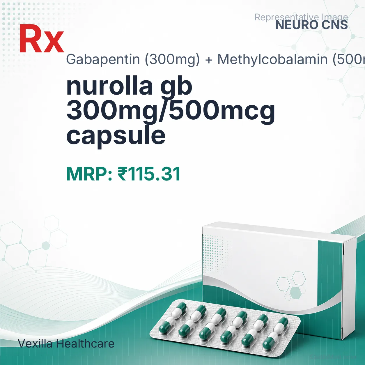 nurolla gb 300mg/500mcg capsule Allopathy (Gabapentin (300mg)) - Uses in Hindi, Side Effects, Substitutes & Price in India