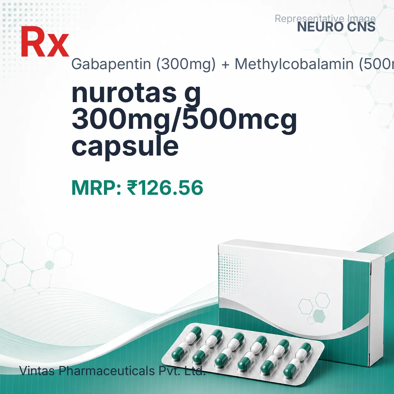 nurotas g 300mg/500mcg capsule Allopathy (Gabapentin (300mg)) - Uses in Hindi, Side Effects, Substitutes & Price in India