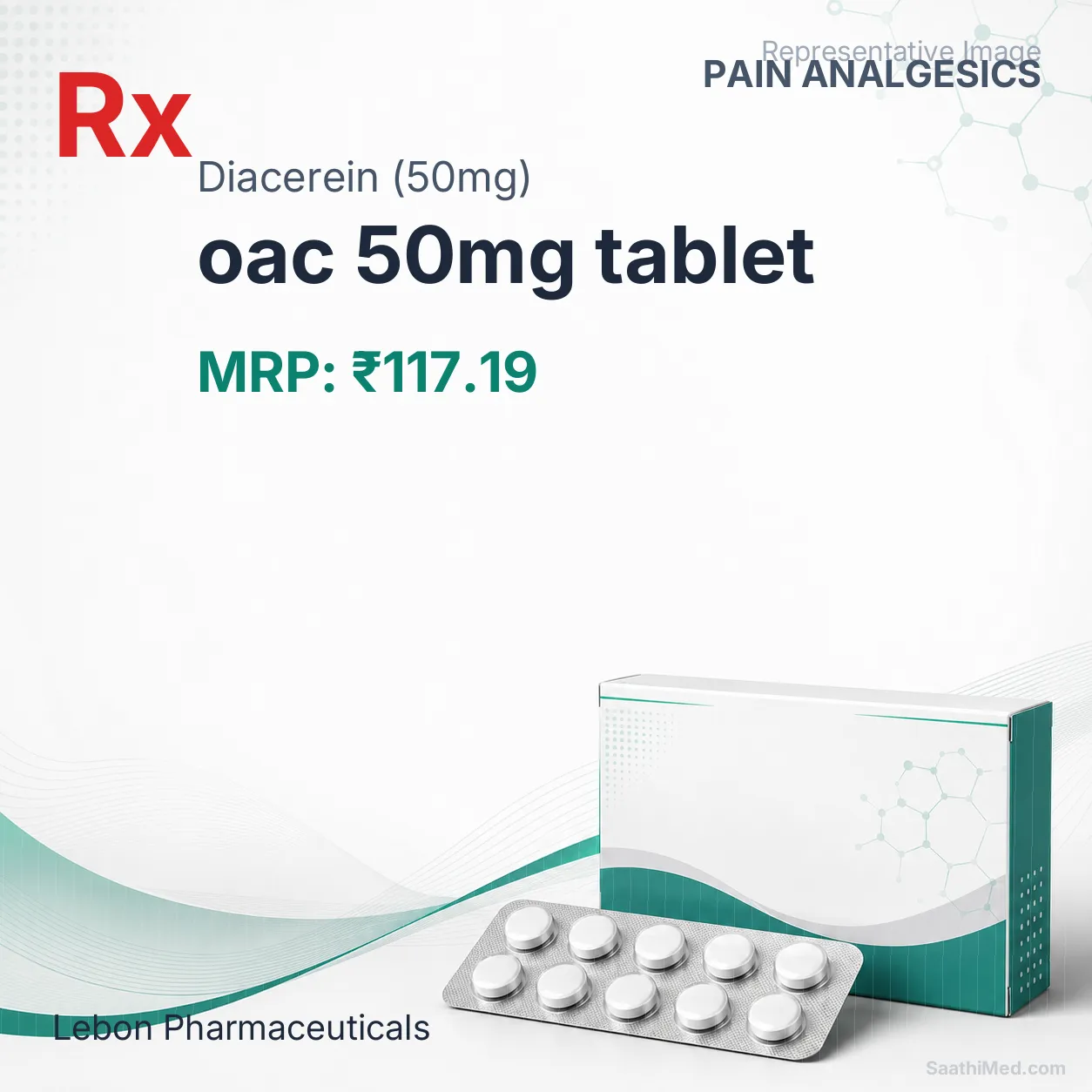 oac 50mg tablet Allopathy (Diacerein (50mg)) - Uses in Hindi, Side Effects, Substitutes & Price in India