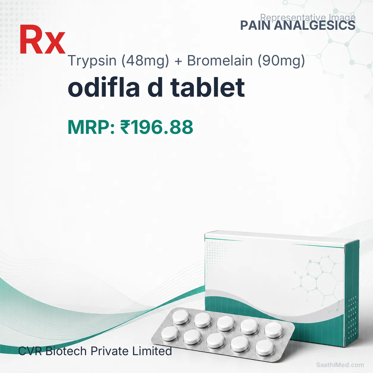 odifla d tablet Allopathy (Trypsin (48mg)) - Uses in Hindi, Side Effects, Substitutes & Price in India