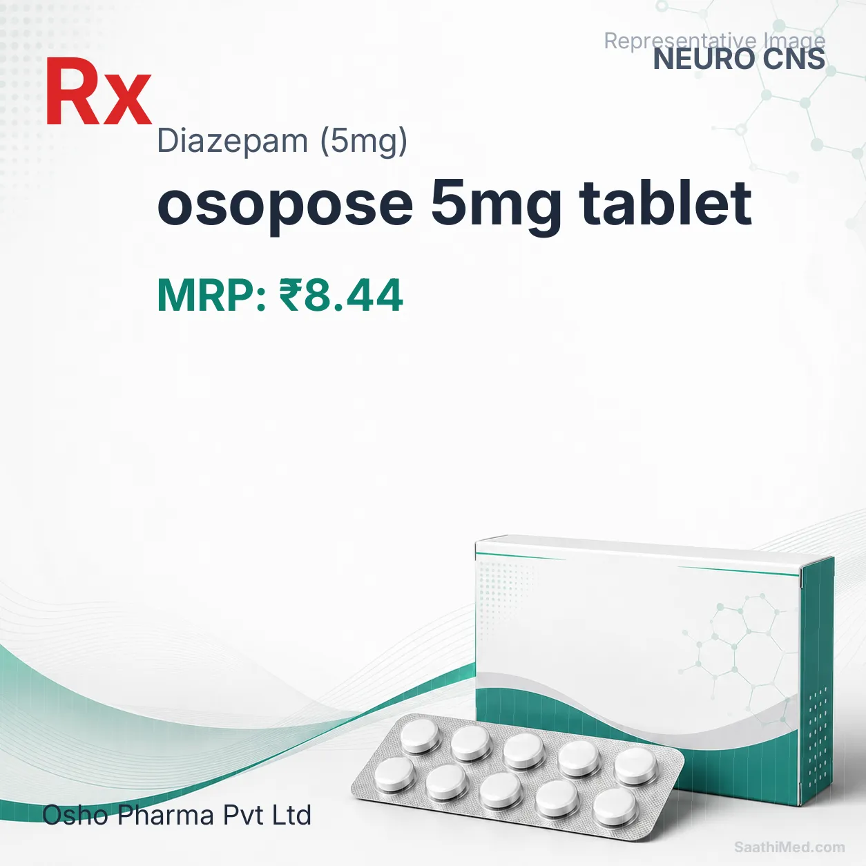osopose 5mg tablet Allopathy (Diazepam (5mg)) - Uses in Hindi, Side Effects, Substitutes & Price in India