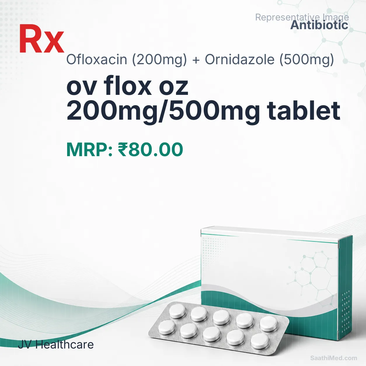 ov flox oz 200mg/500mg tablet Allopathy (Ofloxacin (200mg)) - Uses in Hindi, Side Effects, Substitutes & Price in India