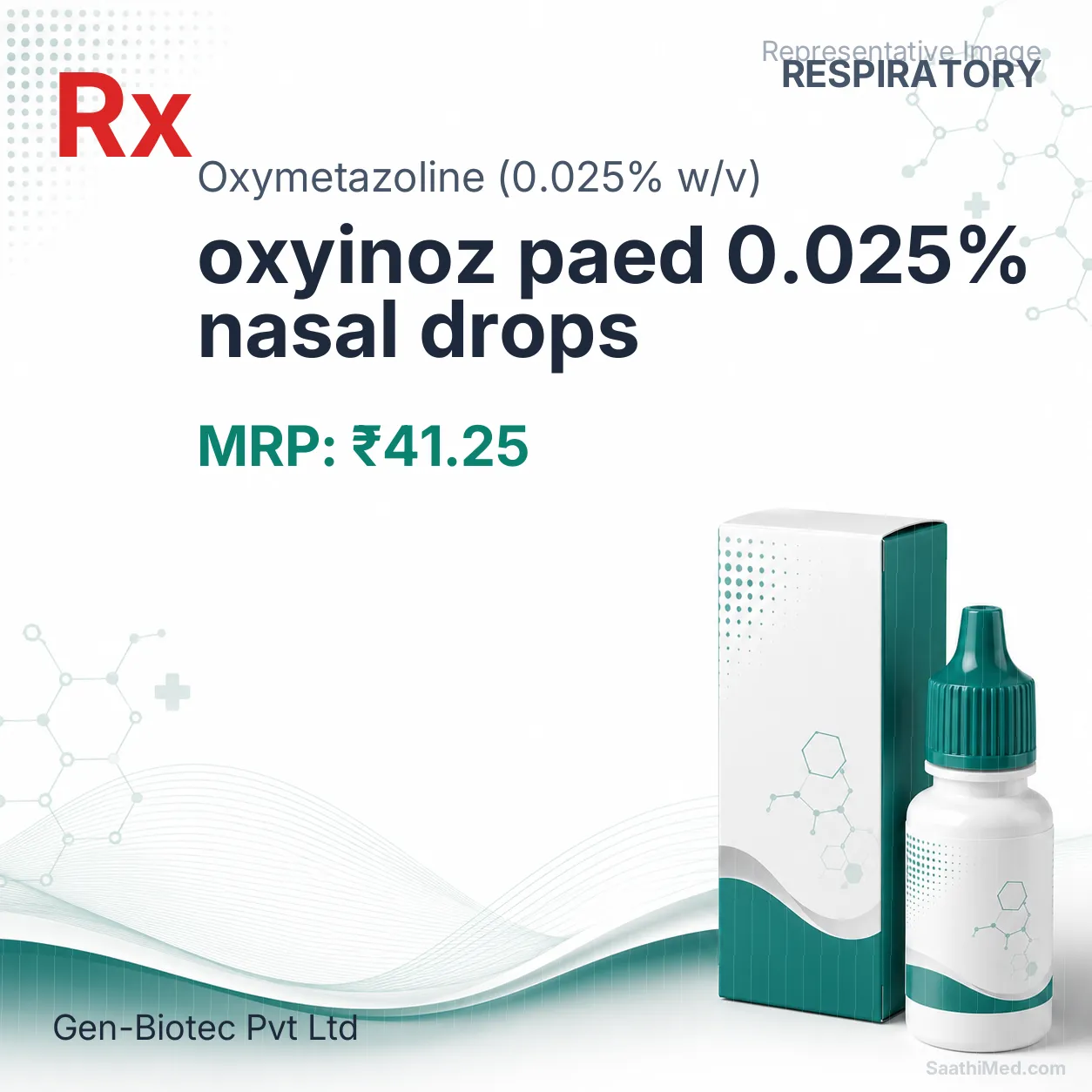 oxyinoz paed 0.025%  nasal drops Allopathy (Oxymetazoline (0.025% w/v)) - Uses in Hindi, Side Effects, Substitutes & Price in India