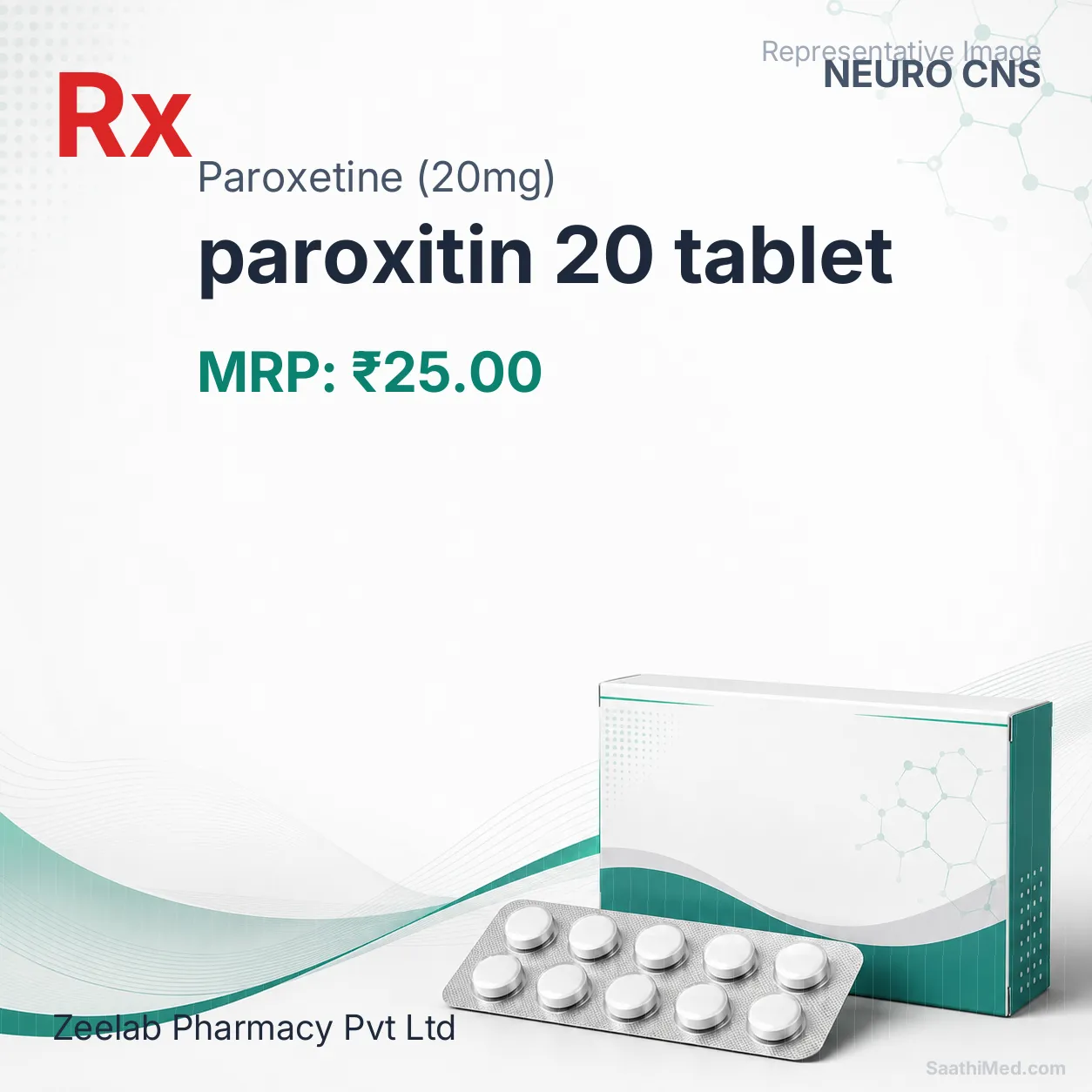 paroxitin 20 tablet Allopathy (Paroxetine (20mg)) - Uses in Hindi, Side Effects, Substitutes & Price in India