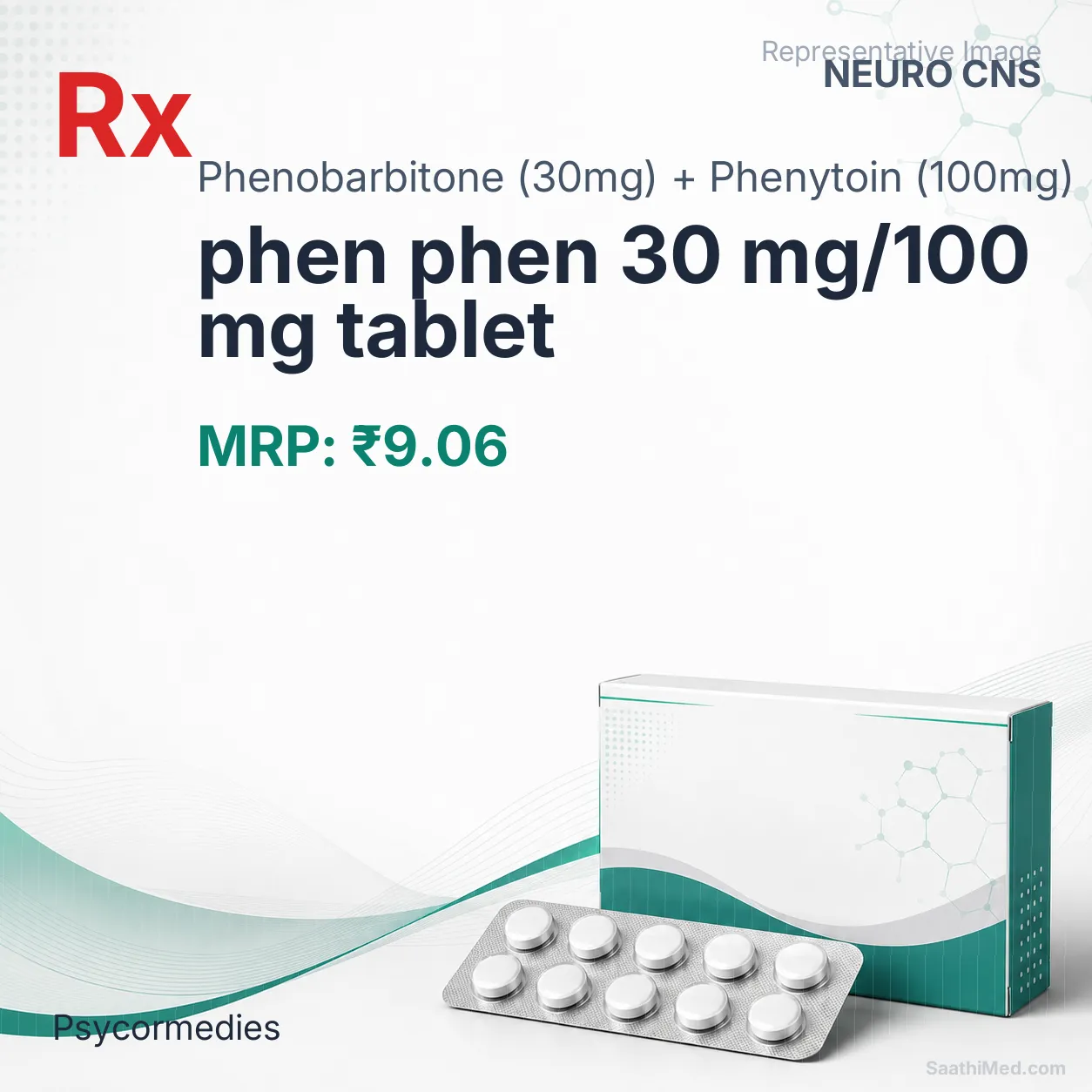 phen phen 30 mg/100 mg tablet Allopathy (Phenobarbitone (30mg)) - Uses in Hindi, Side Effects, Substitutes & Price in India