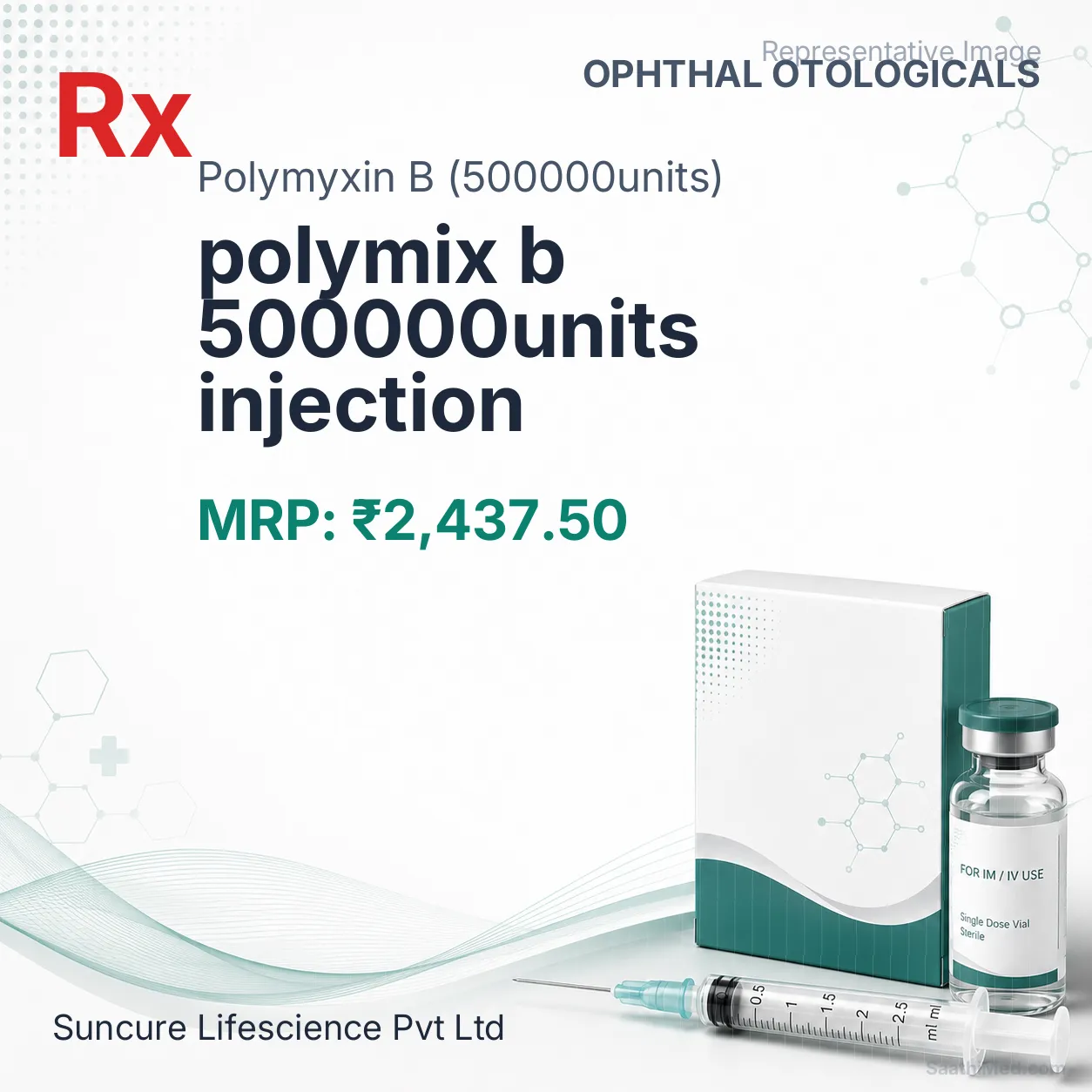 polymix b 500000units injection Allopathy (Polymyxin B (500000units)) - Uses in Hindi, Side Effects, Substitutes & Price in India