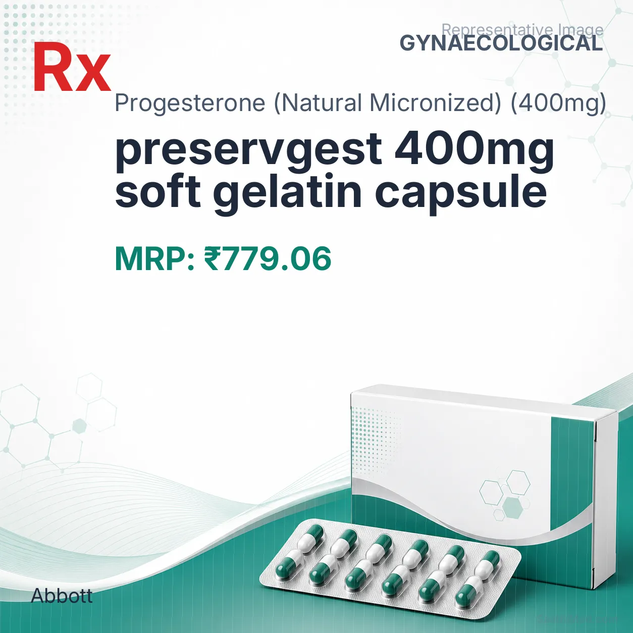 preservgest 400mg soft gelatin capsule Allopathy (Progesterone (Natural Micronized) (400mg)) - Uses in Hindi, Side Effects, Substitutes & Price in India