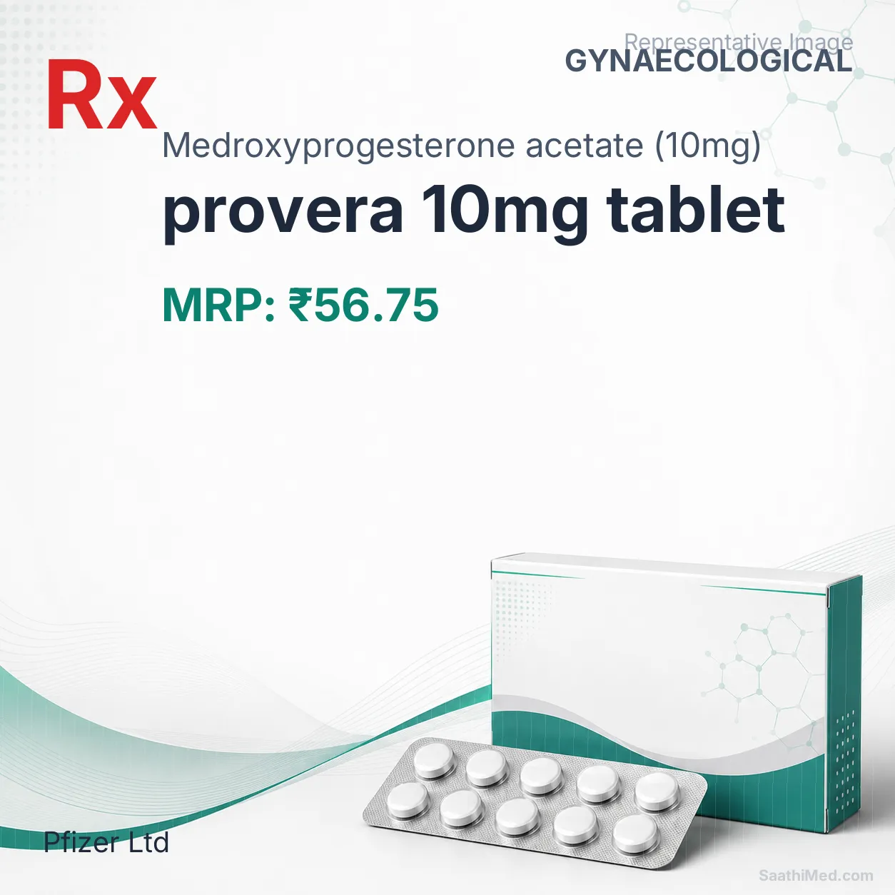 provera 10mg tablet Allopathy (Medroxyprogesterone acetate (10mg)) - Uses in Hindi, Side Effects, Substitutes & Price in India