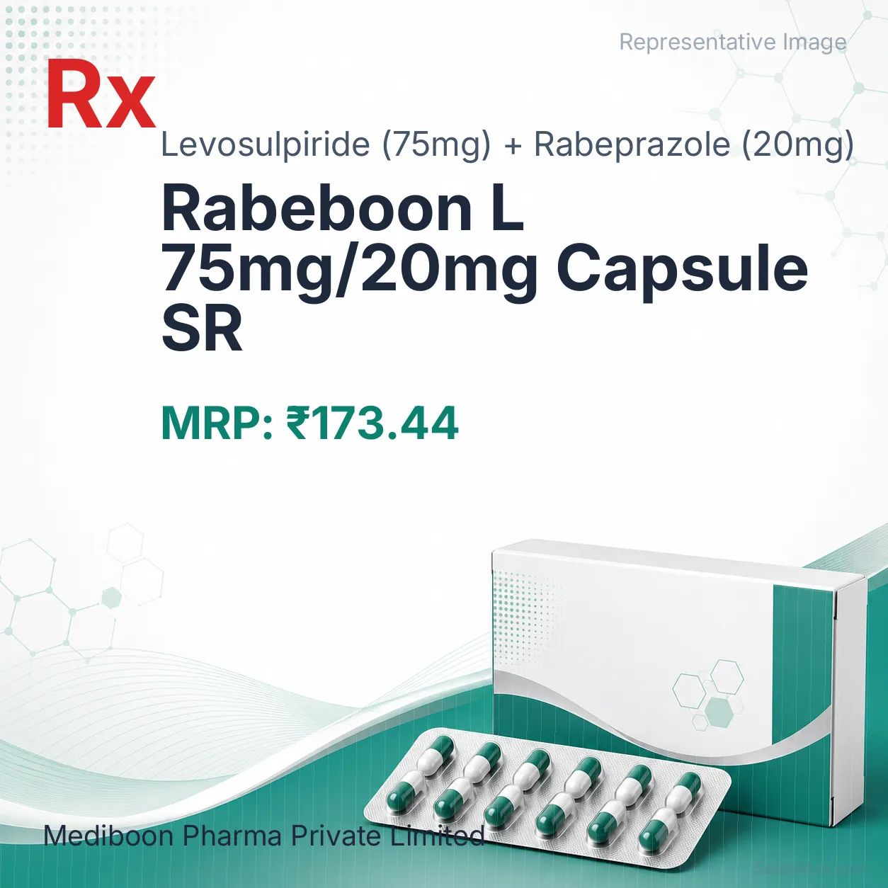 Rabeboon L 75mg/20mg Capsule SR Allopathy (Levosulpiride (75mg)) - Uses in Hindi, Side Effects, Substitutes & Price in India