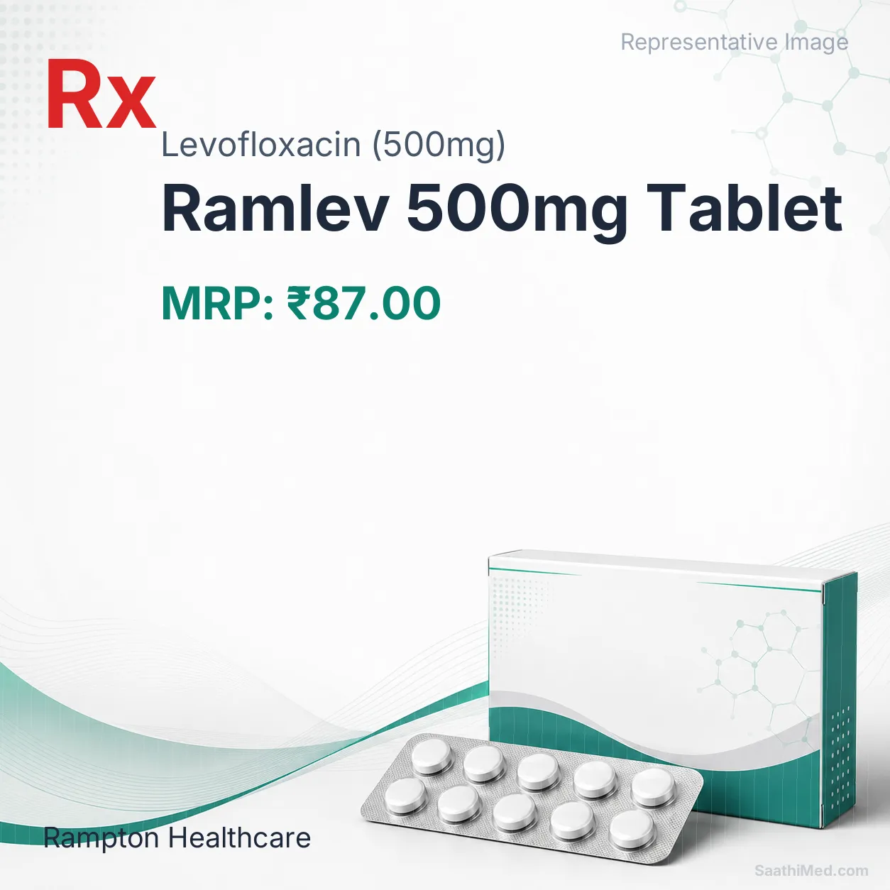 Ramlev 500mg Tablet Allopathy (Levofloxacin (500mg)) - Uses in Hindi, Side Effects, Substitutes & Price in India