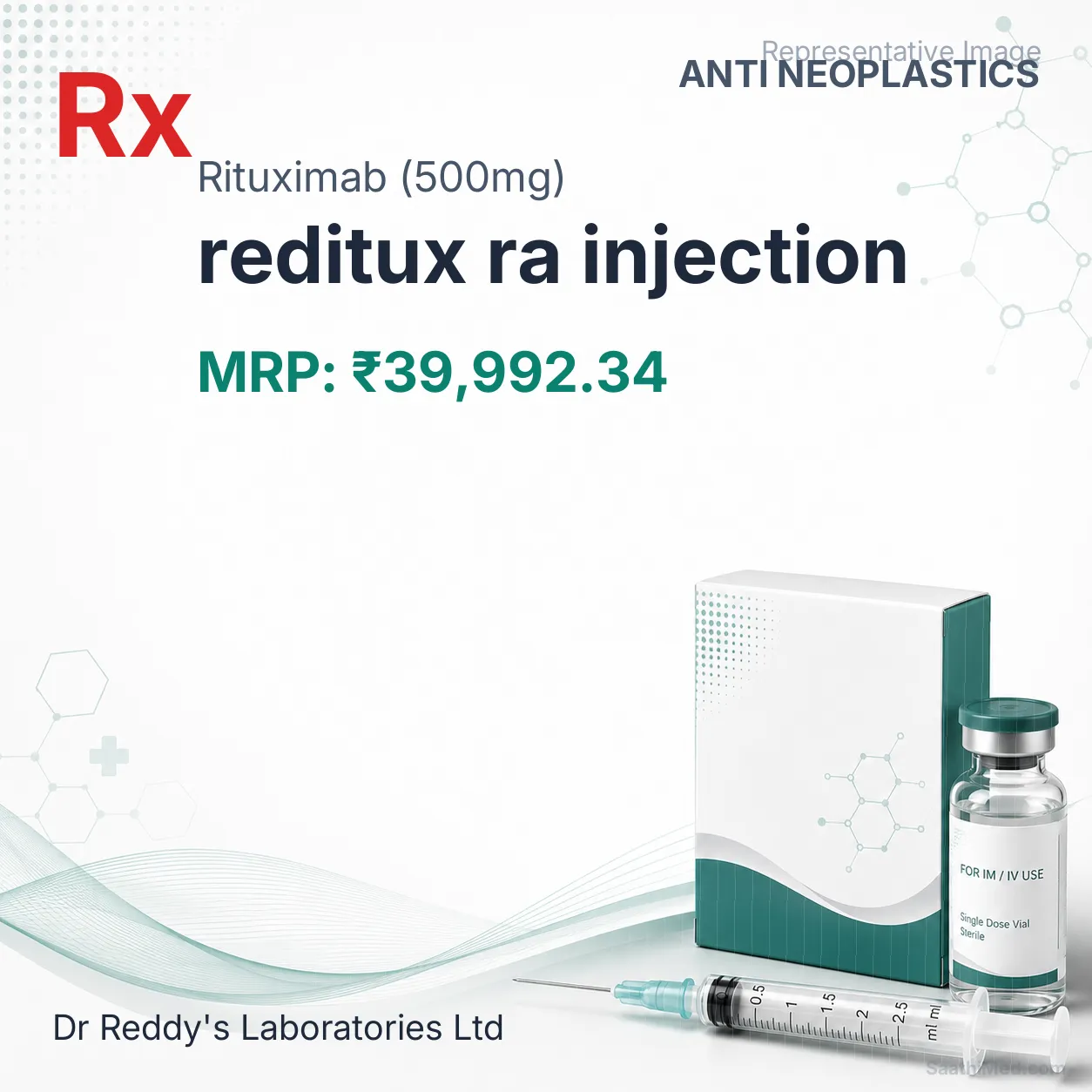 reditux ra injection Allopathy (Rituximab (500mg)) - Uses in Hindi, Side Effects, Substitutes & Price in India