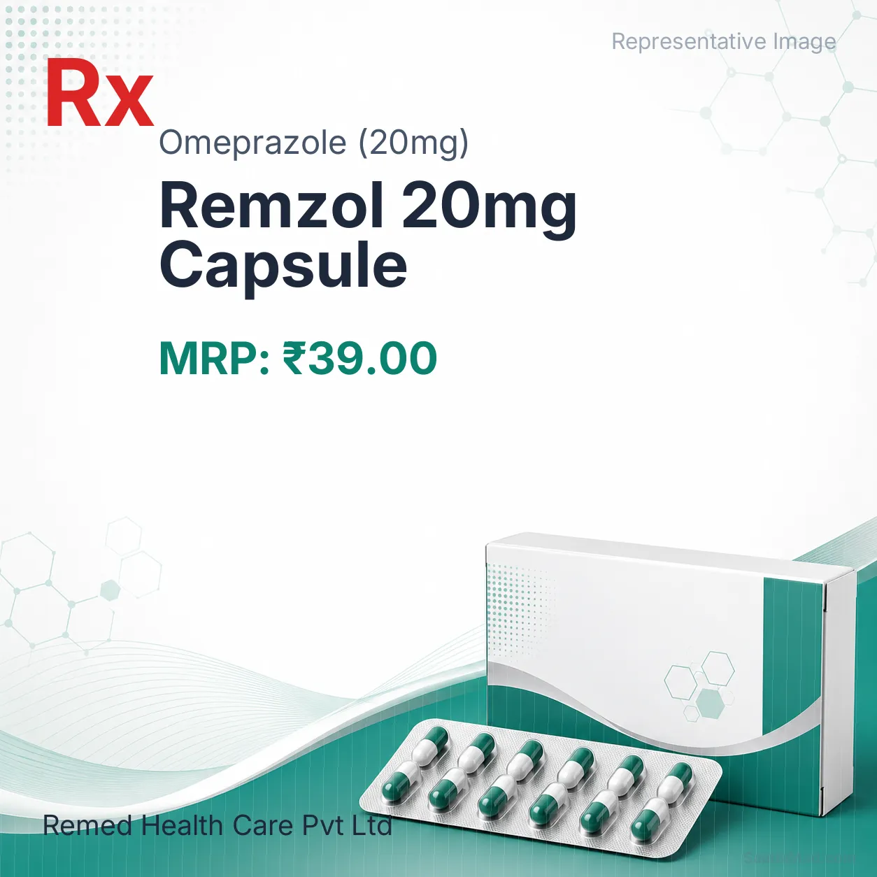 Remzol 20mg Capsule Allopathy (Omeprazole (20mg)) - Uses in Hindi, Side Effects, Substitutes & Price in India