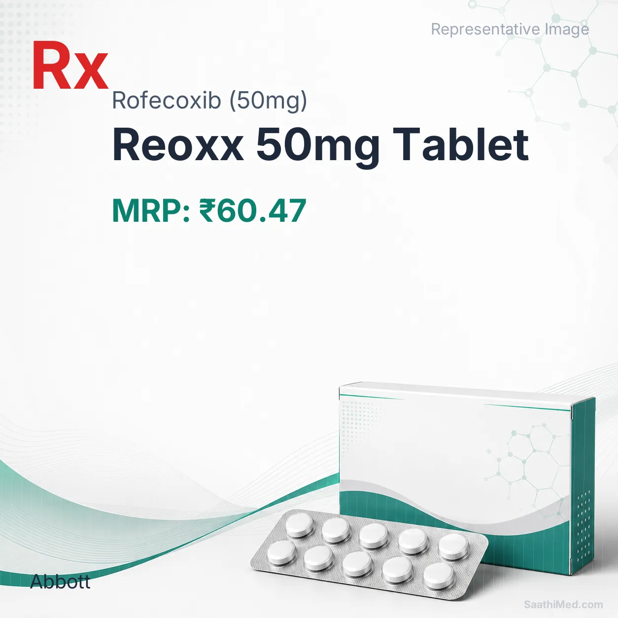 Reoxx 50mg Tablet Allopathy (Rofecoxib (50mg)) - Uses in Hindi, Side Effects, Substitutes & Price in India