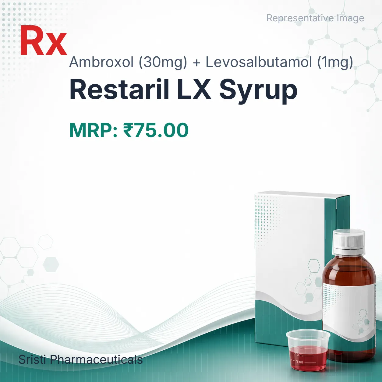 Restaril LX Syrup Allopathy (Ambroxol (30mg)) - Uses in Hindi, Side Effects, Substitutes & Price in India