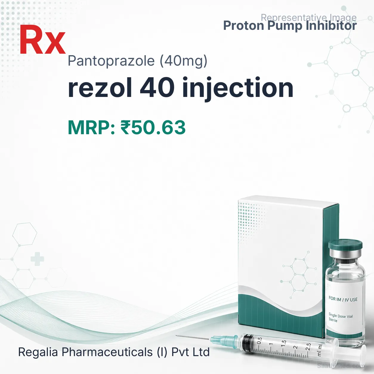 rezol 40 injection Allopathy (Pantoprazole (40mg)) - Uses in Hindi, Side Effects, Substitutes & Price in India