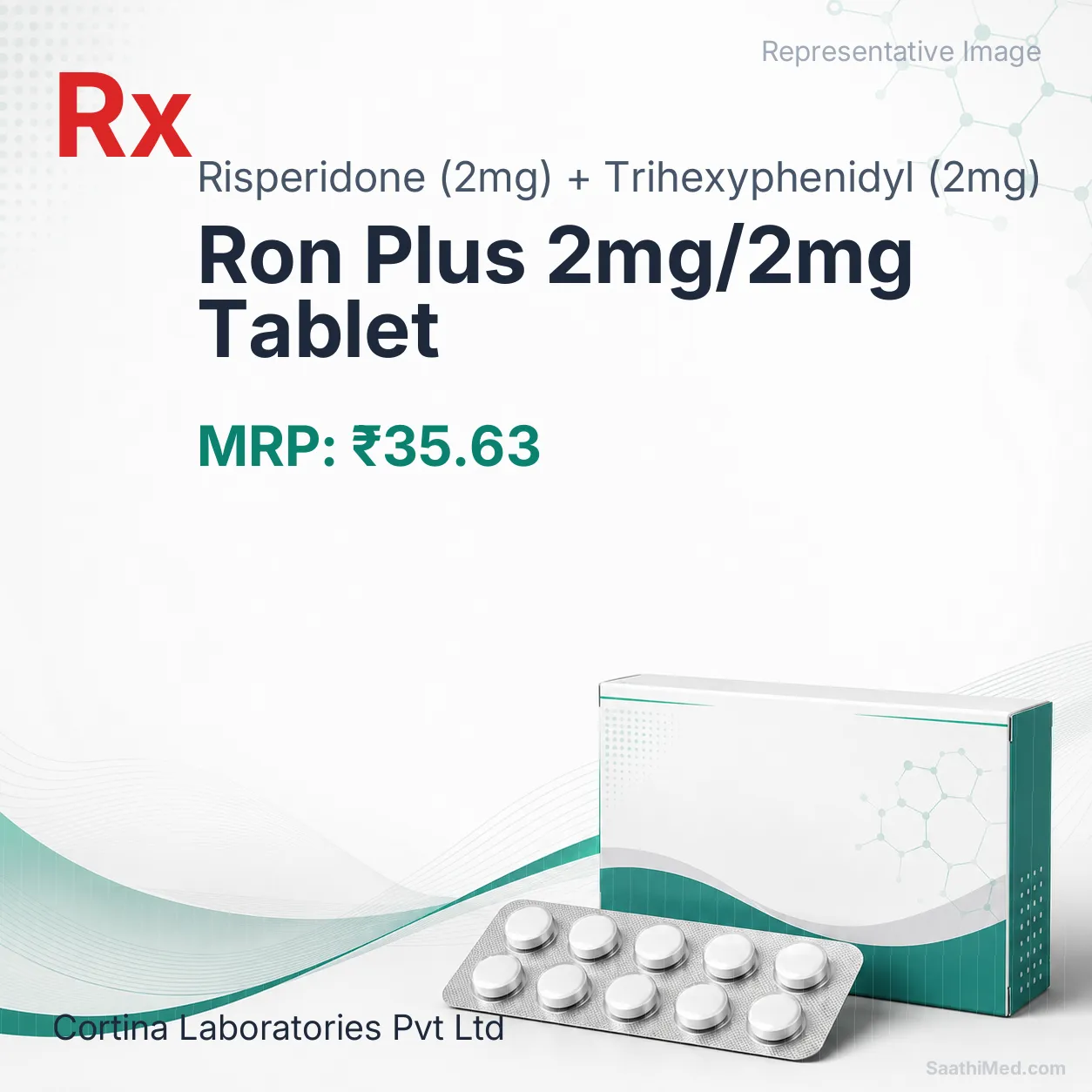 Ron Plus 2mg/2mg Tablet Allopathy (Risperidone (2mg)) - Uses in Hindi, Side Effects, Substitutes & Price in India