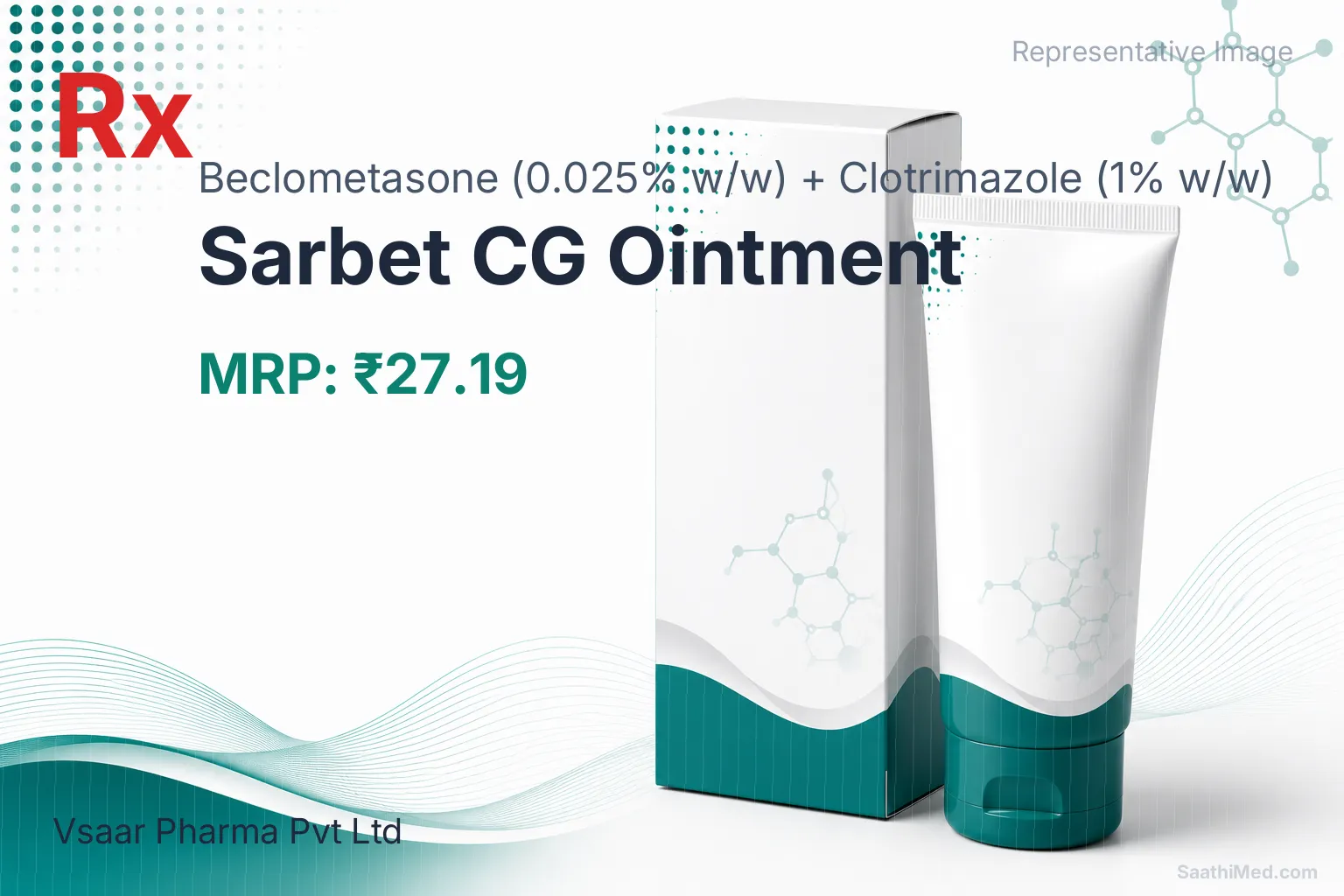 Sarbet CG Ointment Allopathy (Beclometasone (0.025% w/w)) - Uses in Hindi, Side Effects, Substitutes & Price in India