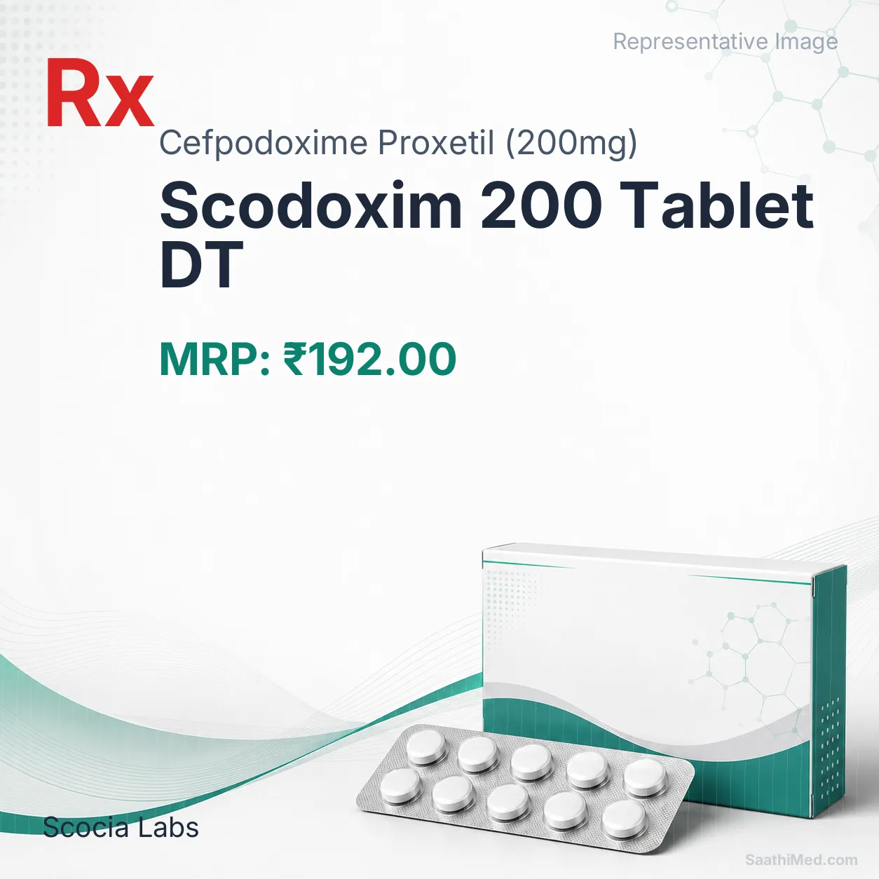 Scodoxim 200 Tablet DT Allopathy (Cefpodoxime Proxetil (200mg)) - Uses in Hindi, Side Effects, Substitutes & Price in India
