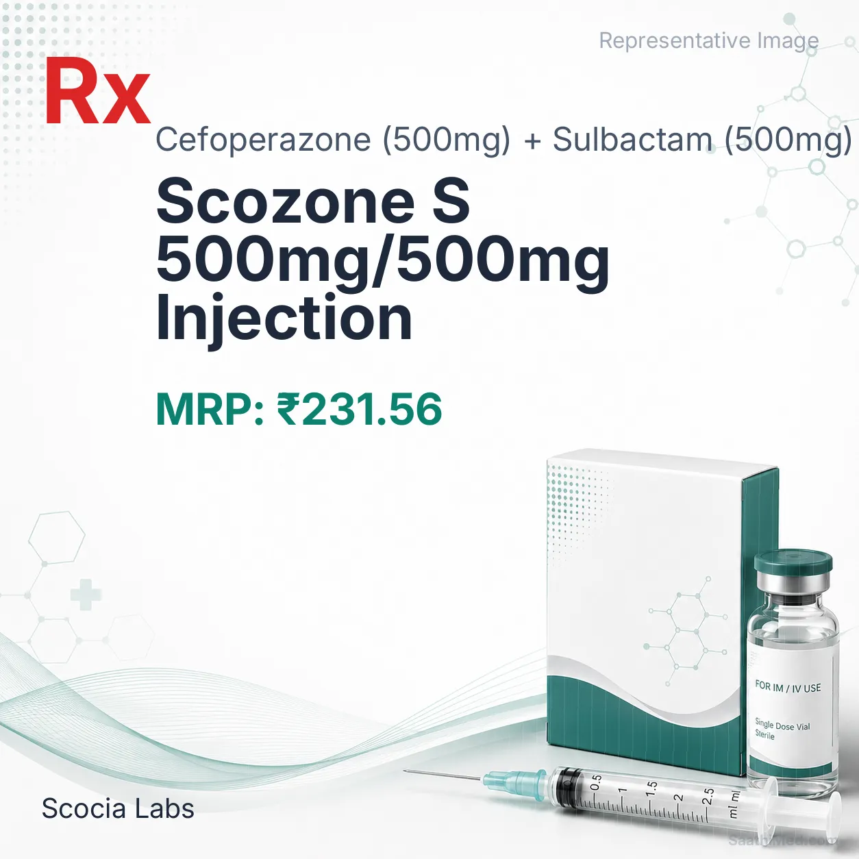 Scozone S 500mg/500mg Injection Allopathy (Cefoperazone (500mg)) - Uses in Hindi, Side Effects, Substitutes & Price in India