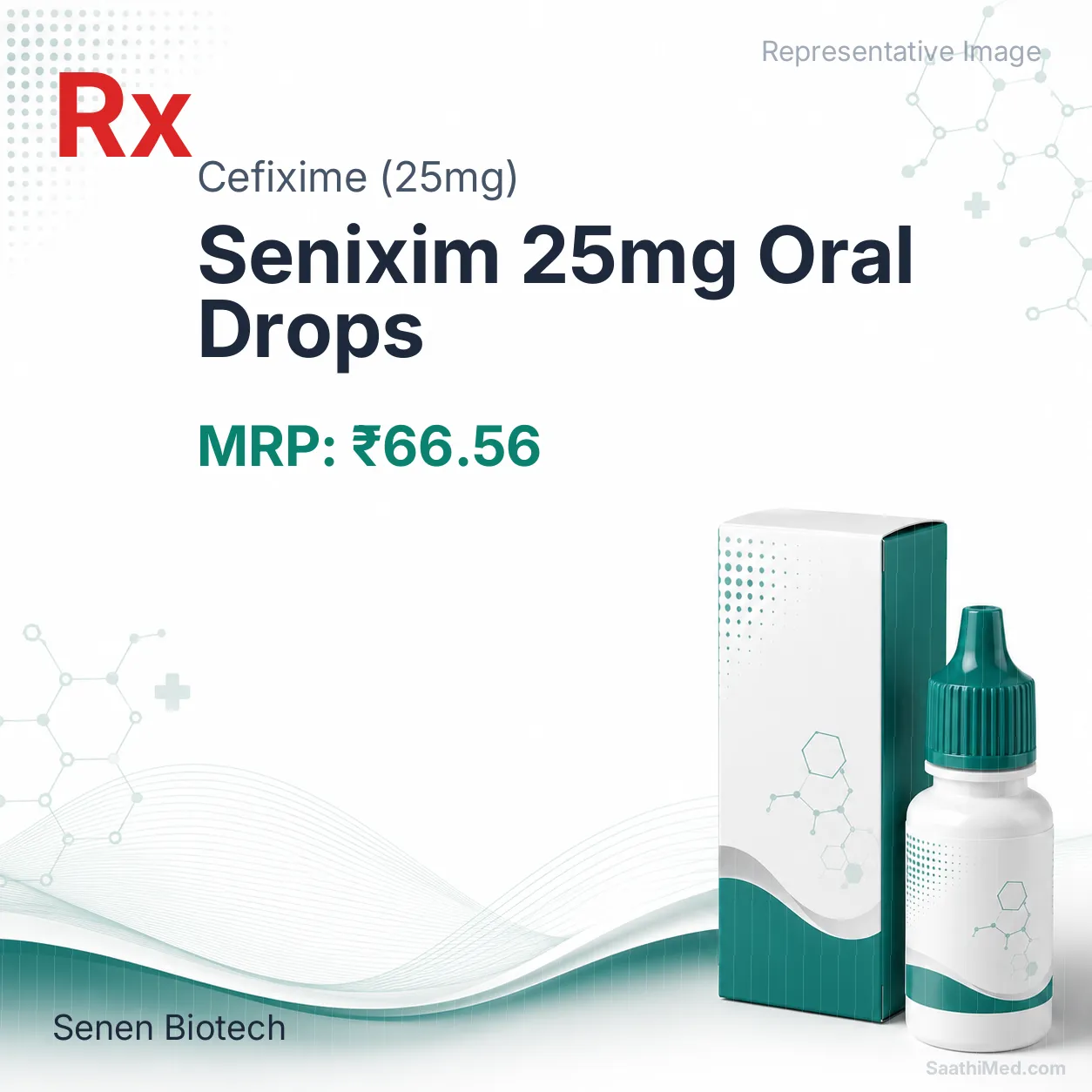Senixim 25mg Oral Drops Allopathy (Cefixime (25mg)) - Uses in Hindi, Side Effects, Substitutes & Price in India