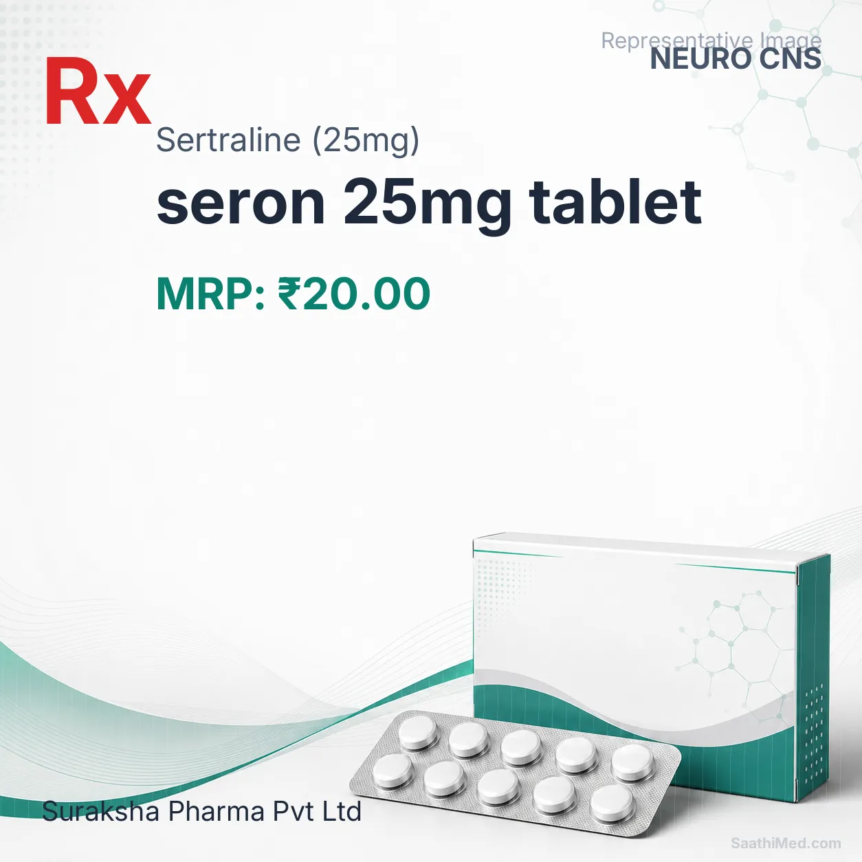 seron 25mg tablet - Sertraline (25mg) medicine