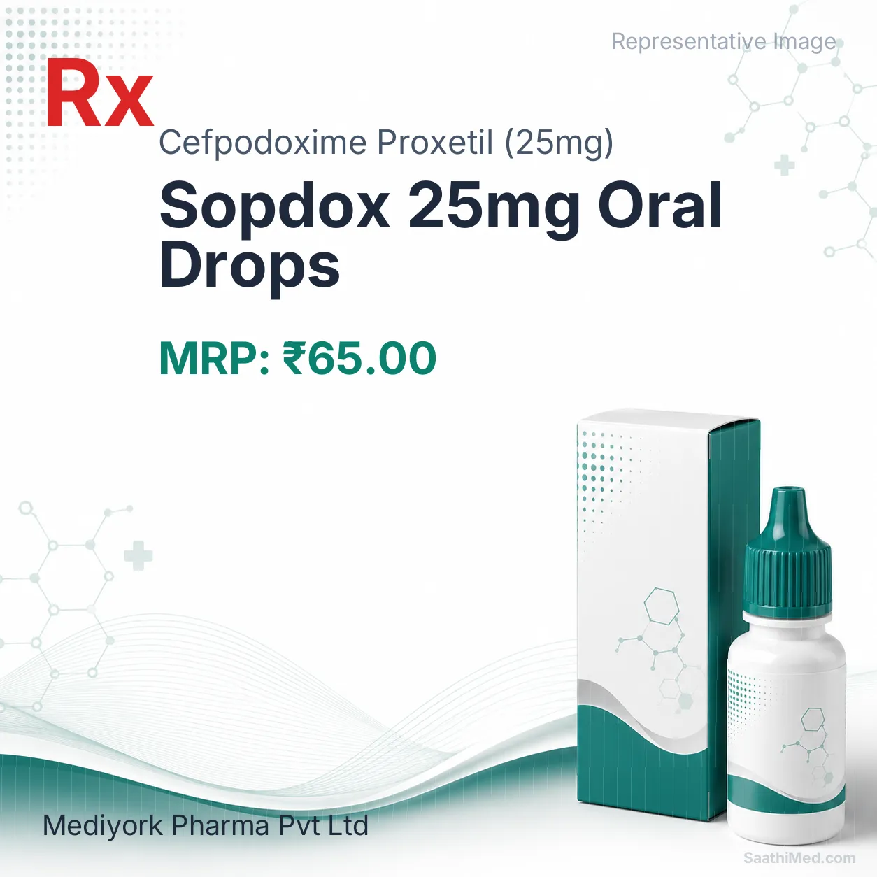 Sopdox 25mg Oral Drops Allopathy (Cefpodoxime Proxetil (25mg)) - Uses in Hindi, Side Effects, Substitutes & Price in India