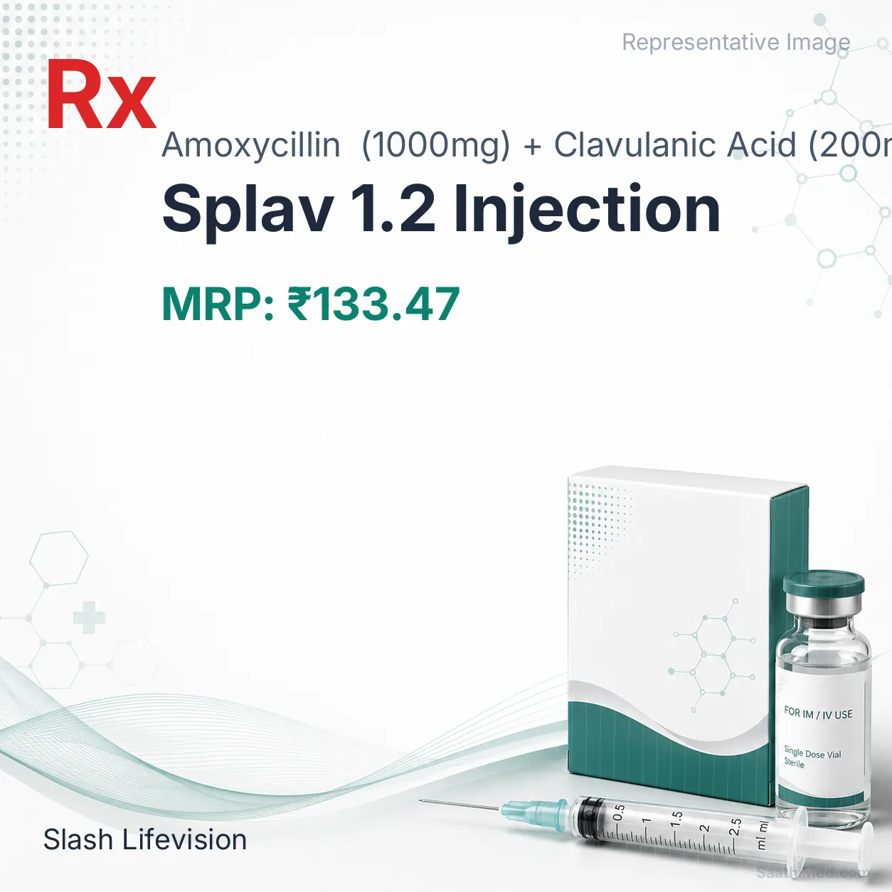 Splav 1.2 Injection Allopathy (Amoxycillin (1000mg)) - Uses in Hindi, Side Effects, Substitutes & Price in India