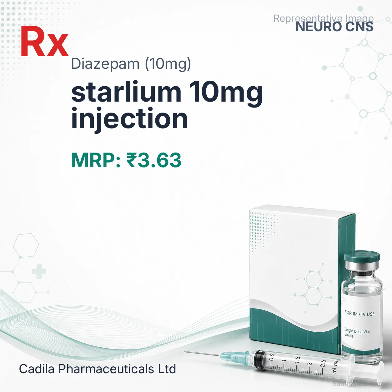 starlium 10mg injection - Diazepam (10mg) medicine