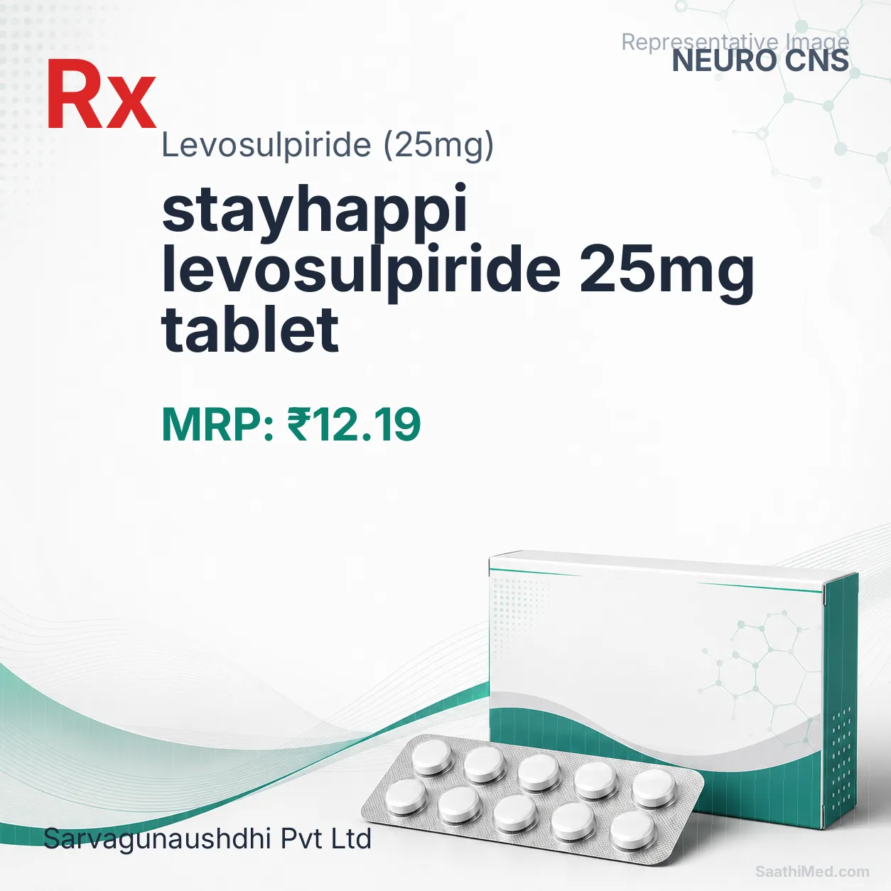 stayhappi levosulpiride 25mg tablet Allopathy (Levosulpiride (25mg)) - Uses in Hindi, Side Effects, Substitutes & Price in India