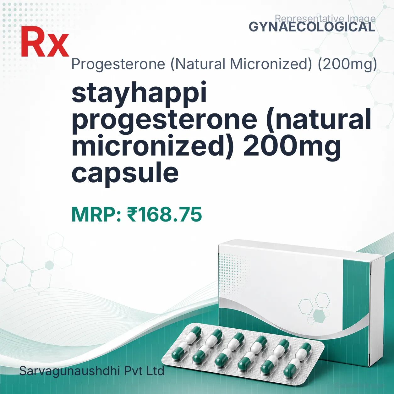 stayhappi progesterone (natural micronized) 200mg capsule Allopathy (Progesterone (Natural Micronized) (200mg)) - Uses in Hindi, Side Effects, Substitutes & Price in India