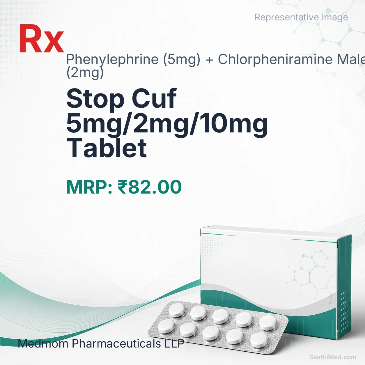 Stop Cuf 5mg/2mg/10mg Tablet Allopathy (Phenylephrine (5mg)) - Uses in Hindi, Side Effects, Substitutes & Price in India