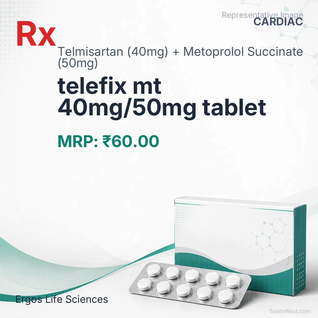 telefix mt 40mg/50mg tablet Allopathy (Telmisartan (40mg)) - Uses in Hindi, Side Effects, Substitutes & Price in India