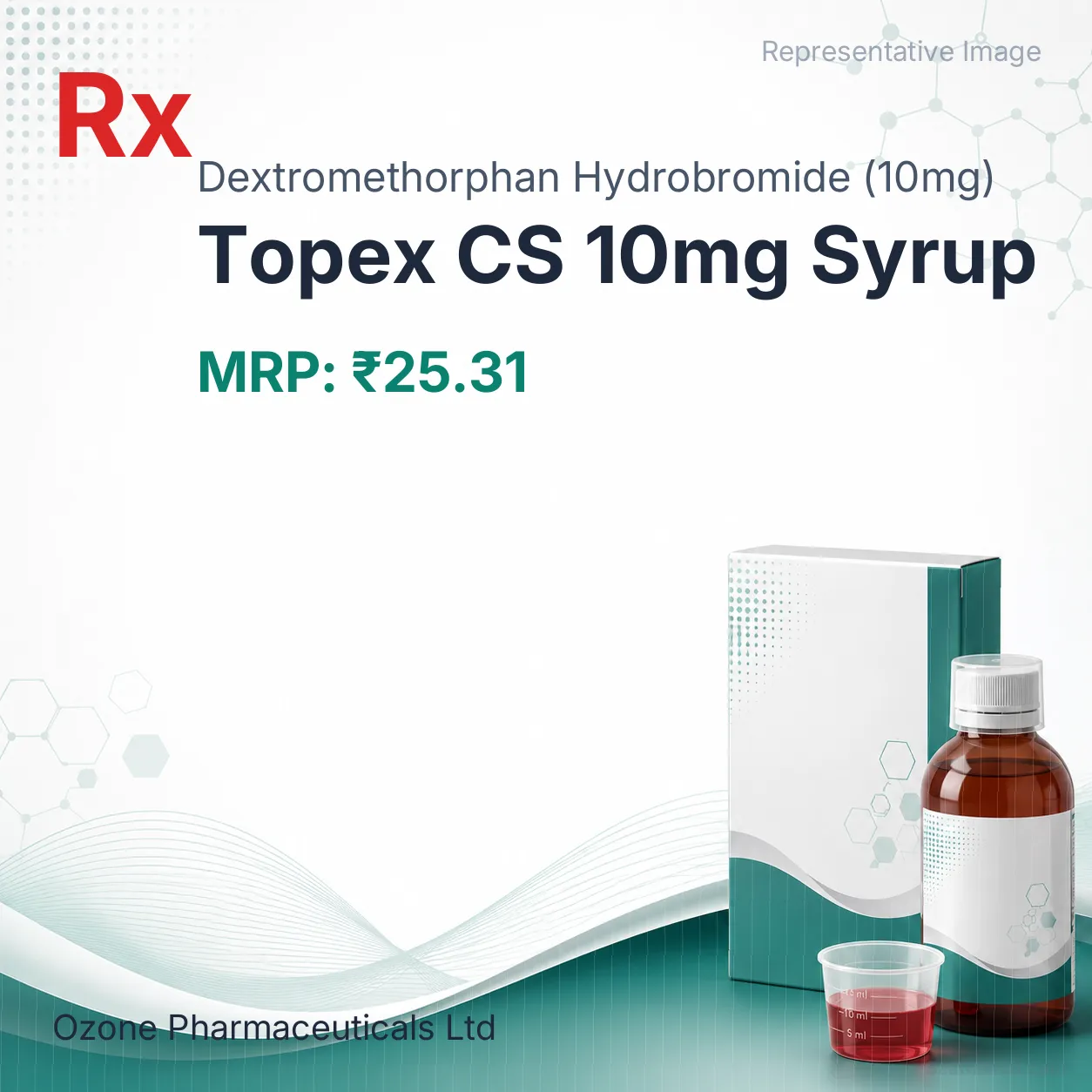 Topex CS 10mg Syrup Allopathy (Dextromethorphan Hydrobromide (10mg)) - Uses in Hindi, Side Effects, Substitutes & Price in India