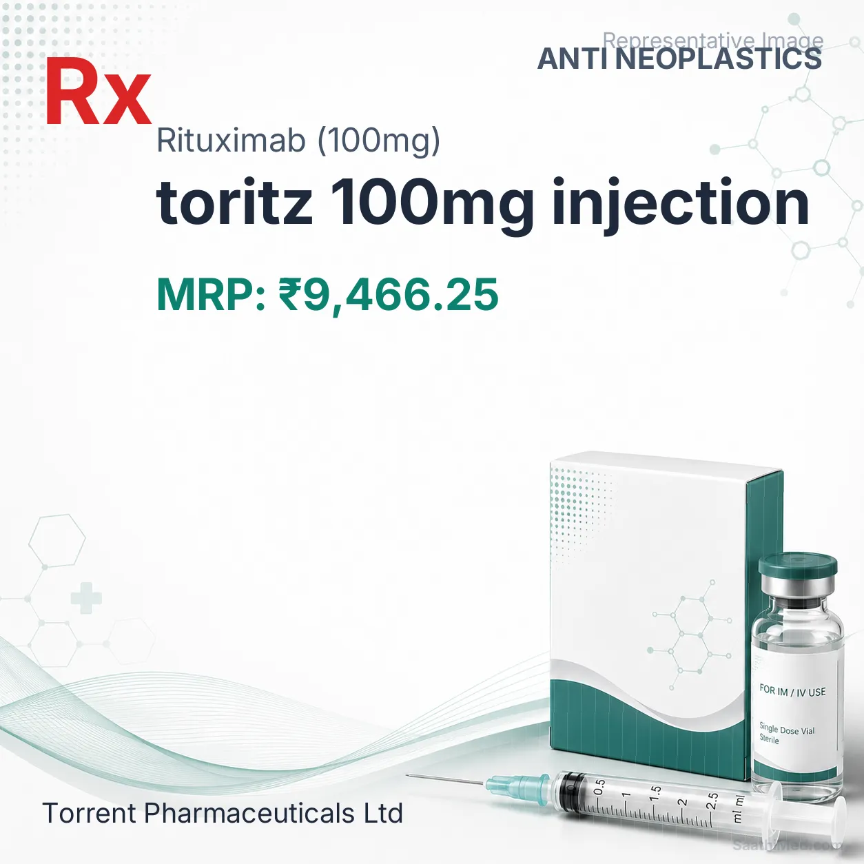toritz 100mg injection Allopathy (Rituximab (100mg)) - Uses in Hindi, Side Effects, Substitutes & Price in India