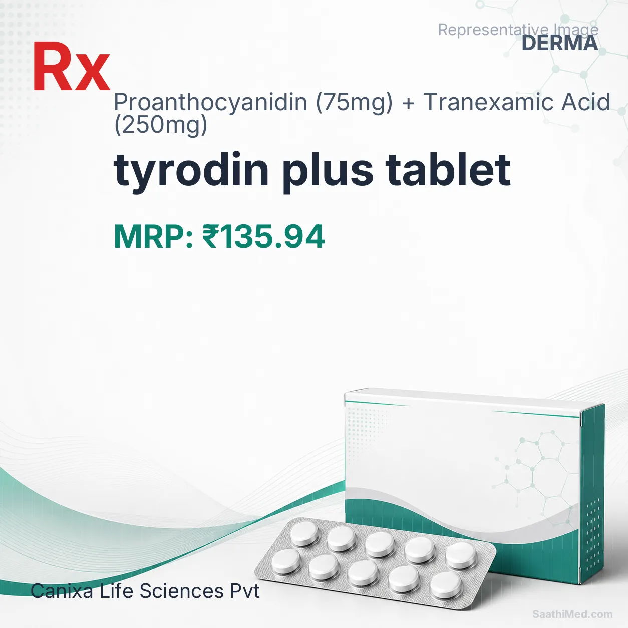 tyrodin plus tablet Allopathy (Proanthocyanidin (75mg)) - Uses in Hindi, Side Effects, Substitutes & Price in India