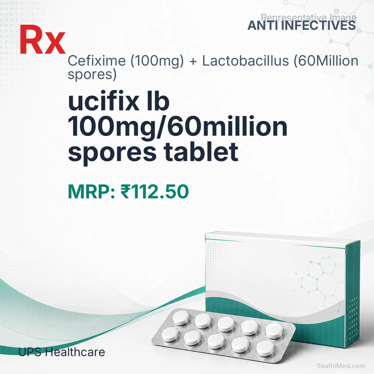 ucifix lb 100mg/60million spores tablet Allopathy (Cefixime (100mg)) - Uses in Hindi, Side Effects, Substitutes & Price in India