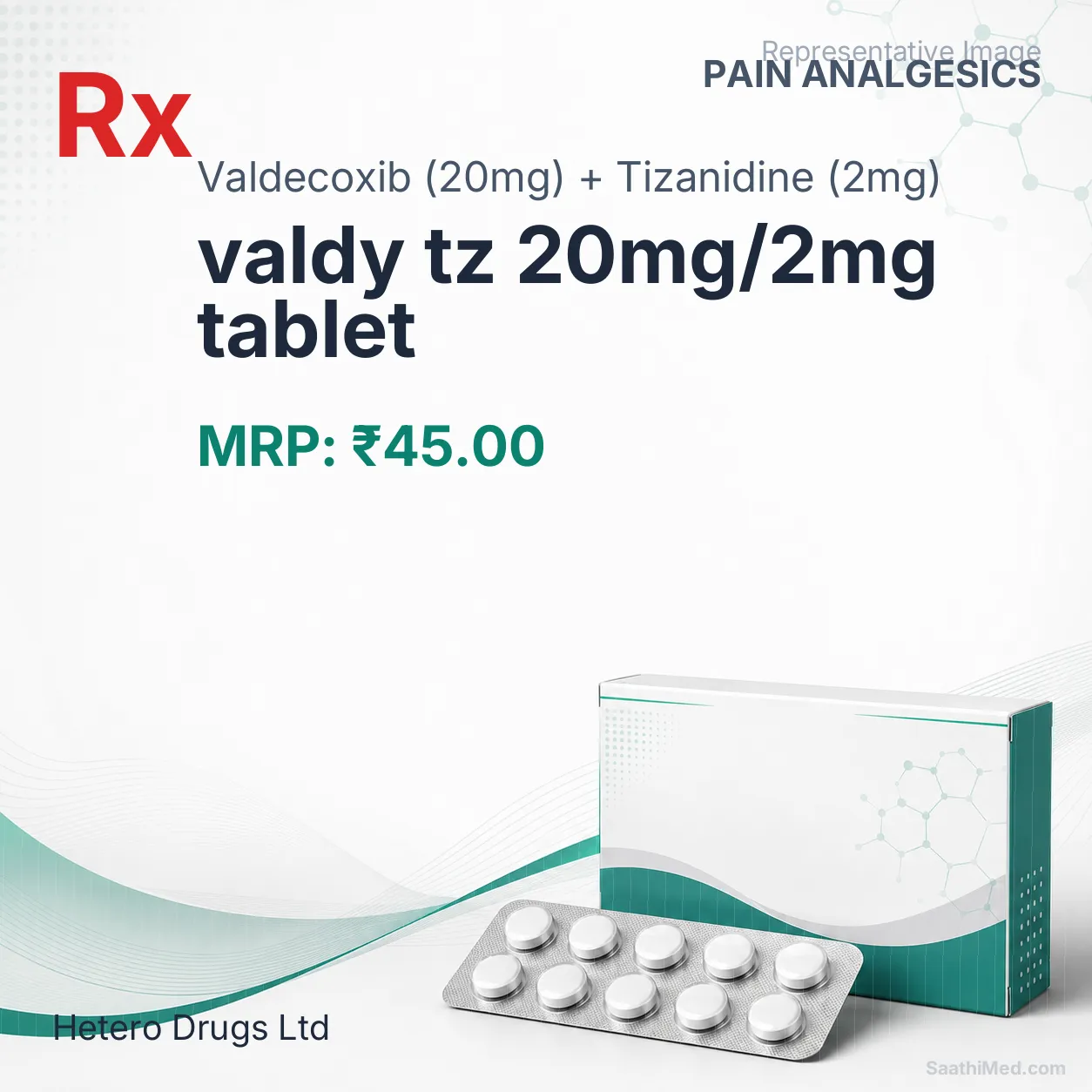 valdy tz 20mg/2mg tablet Allopathy (Valdecoxib (20mg)) - Uses in Hindi, Side Effects, Substitutes & Price in India